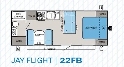 Jayco Jay Flight 22FB floor plan