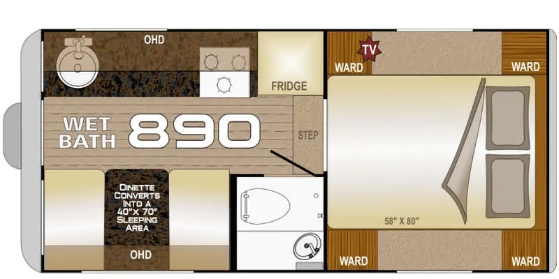 2023 Northwood Wolf Creek 890 floor plan