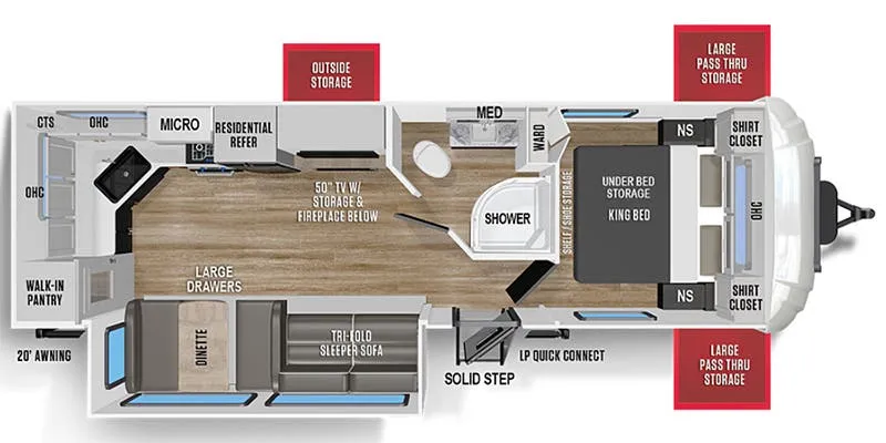Forest River Wildcat 266MEX floor plan