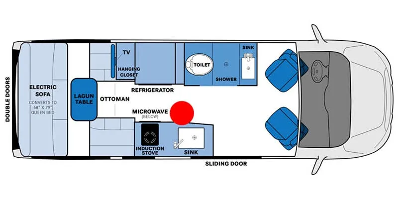 Pleasure-Way Ontour 2.2 floor plan