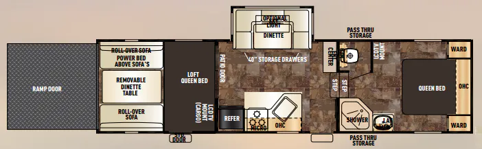 Forest River Cherokee Wolf Pack 305WP floor plan