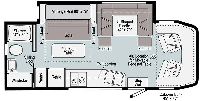 2022 Winnebago View 24D - Floor plan