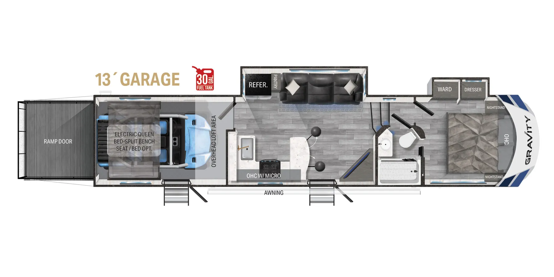 Heartland Gravity 3640 floor plan
