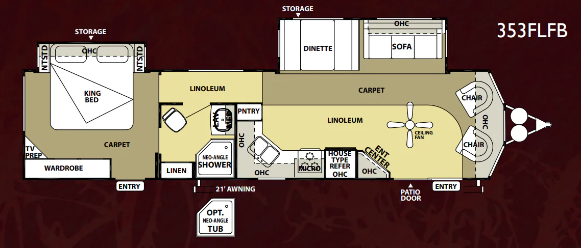 Forest River Salem Villa 353FLFB floor plan