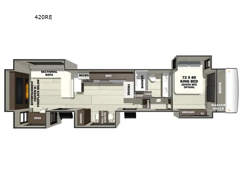 2026 Forest River Riverstone 420RE floor plan