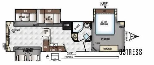 Forest River Flagstaff Classic Super Lite 831RESS floor plan