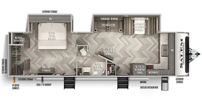 2022 Forest River Salem Hemisphere 270FKS floor plan