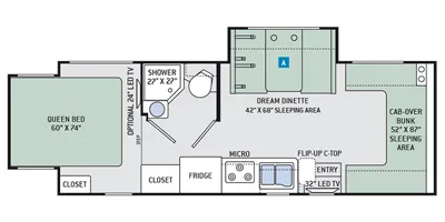 2018 Thor Chateau 24HL floor plan