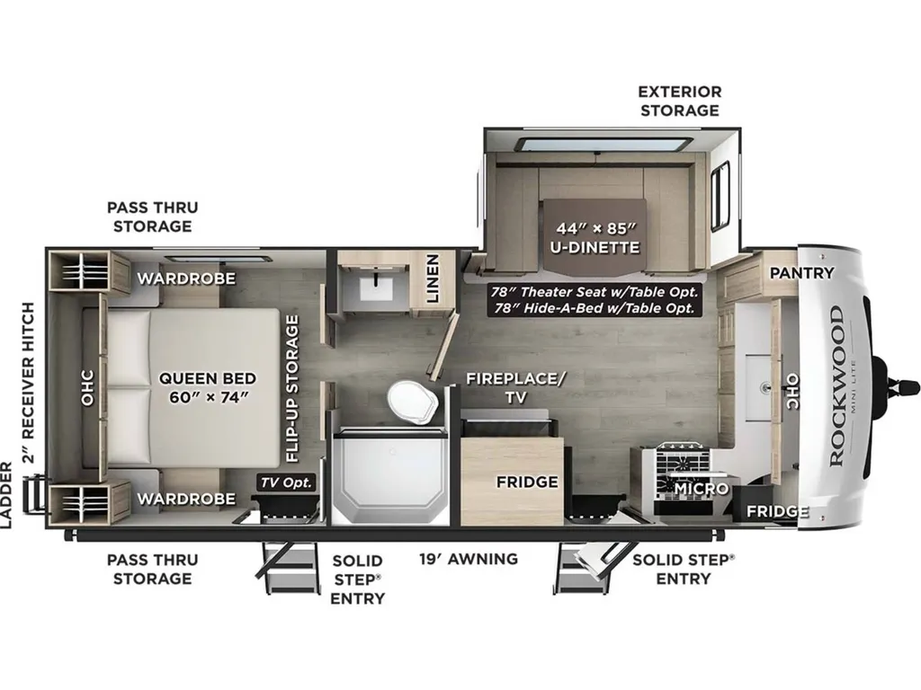 2026 Forest River Rockwood Mini Lite 2506FK floor plan