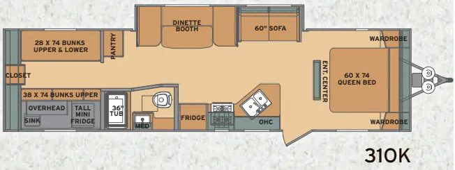 Shasta Oasis 31OK floor plan