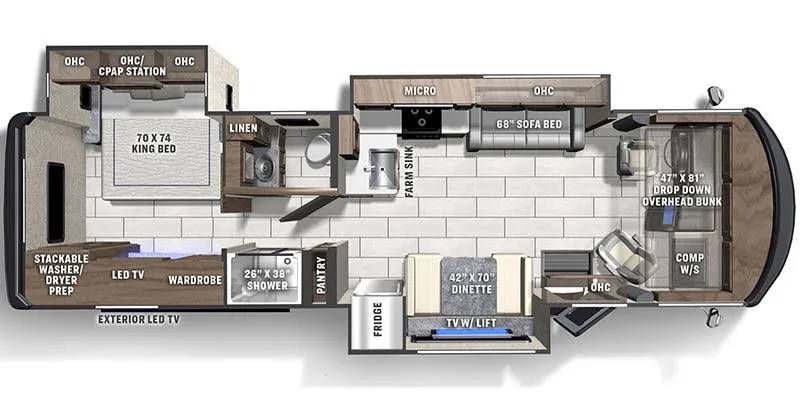 2023 Coachmen Mirada 315KS floor plan