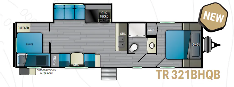 Heartland Trail Runner 321BHQB floor plan
