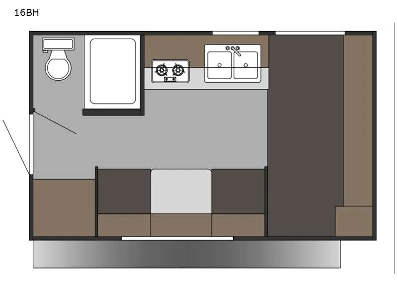 2022 Sunset Park RV Sun Lite 16BH floor plan