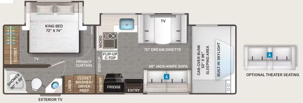 Thor Motor Coach Echelon KW29 floor plan