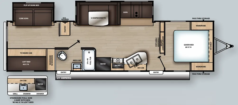 Forest River Aurora 32BDS floor plan