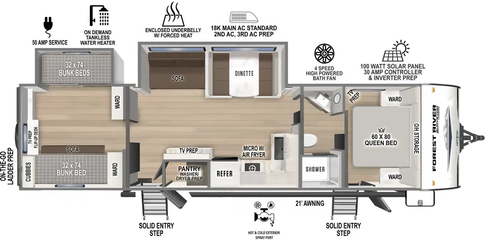 Forest River Surveyor Legend X 32CAMP floor plan