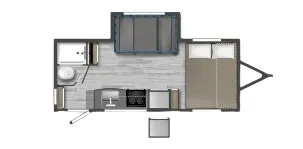 Winnebago Micro Minnie 1821FB floor plan