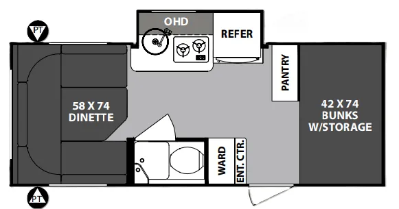 Forest River R-Pod RP-176 floor plan