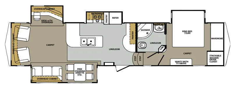 Forest River Cardinal 3450RL floor plan