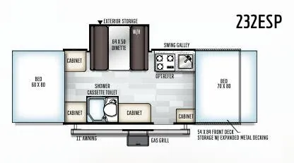 Forest River Rockwood Extreme Sports Package 232ESP floor plan