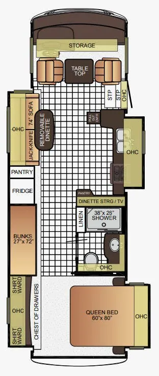 Newmar Bay Star Sport 3004 floor plan