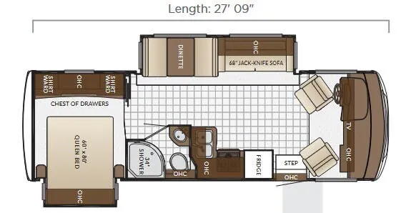 Newmar Bay Star Sport 2702 floor plan