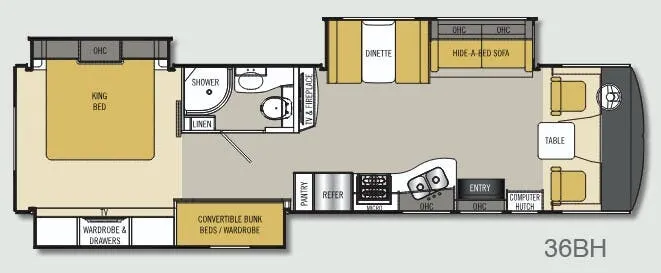 Coachmen Mirada Select 36BH floor plan