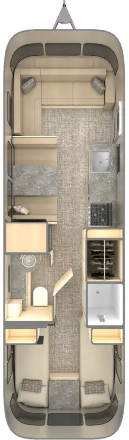 Airstream Flying Cloud 30RB floor plan