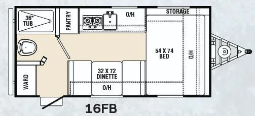 2015 Coachmen Clipper Ultra-Lite 16FB floor plan