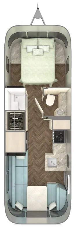 Airstream International 27FB floor plan