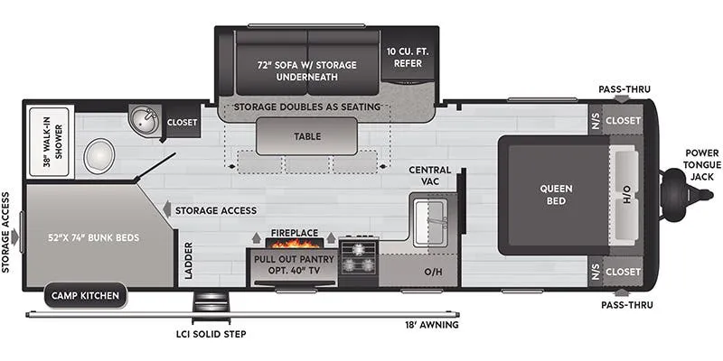 Keystone Hideout 250BH floor plan