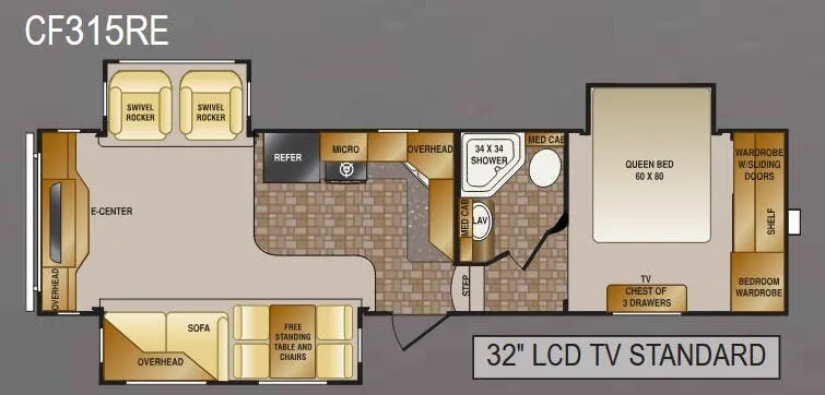 CrossRoads Cruiser Patriot CF315RE floor plan