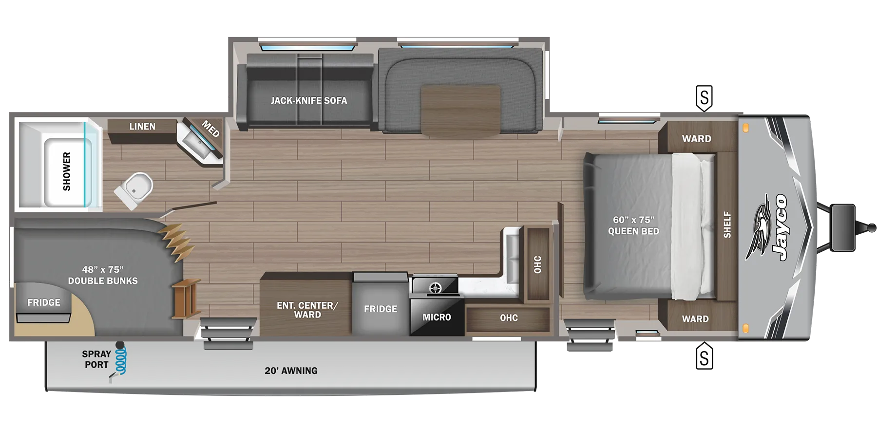2026 Jayco Jay Flight 286BHSW - Floor plan