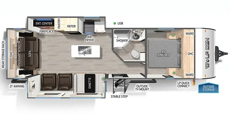 2025 Forest River Cherokee Wolf Den 274WK - Floor plan