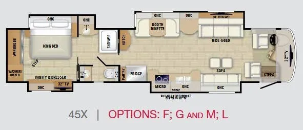 Entegra Coach Cornerstone 45X floor plan