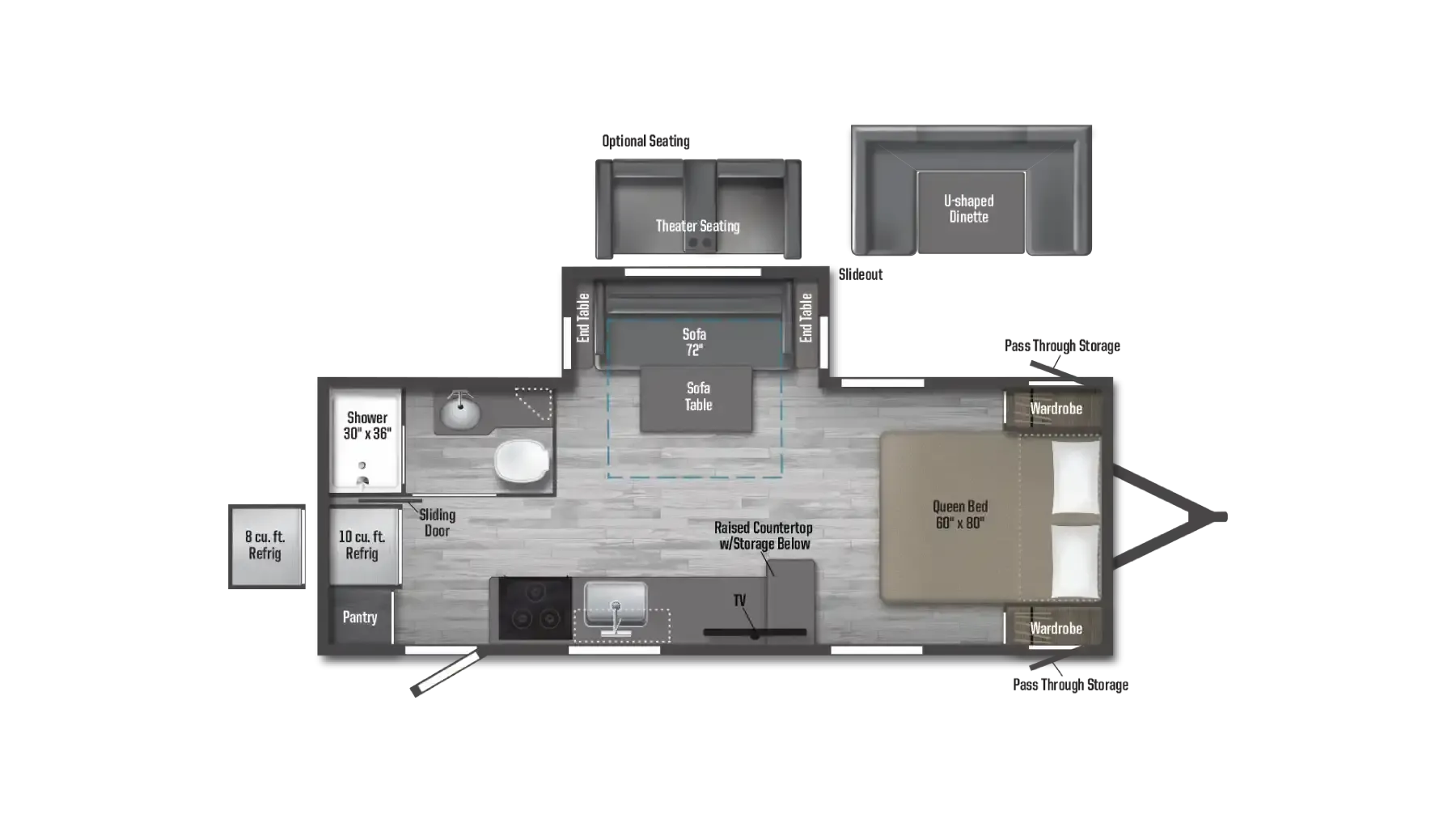 2025 Winnebago Minnie 2326RB - Floor plan