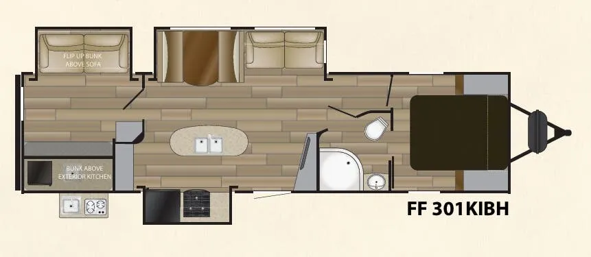 Cruiser RV Fun Finder Signature 301KIBH floor plan