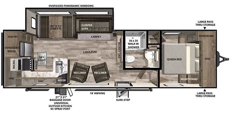 2021 Forest River Vibe 26RK floor plan