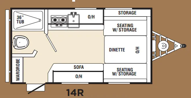 Forest River Viking 14R floor plan