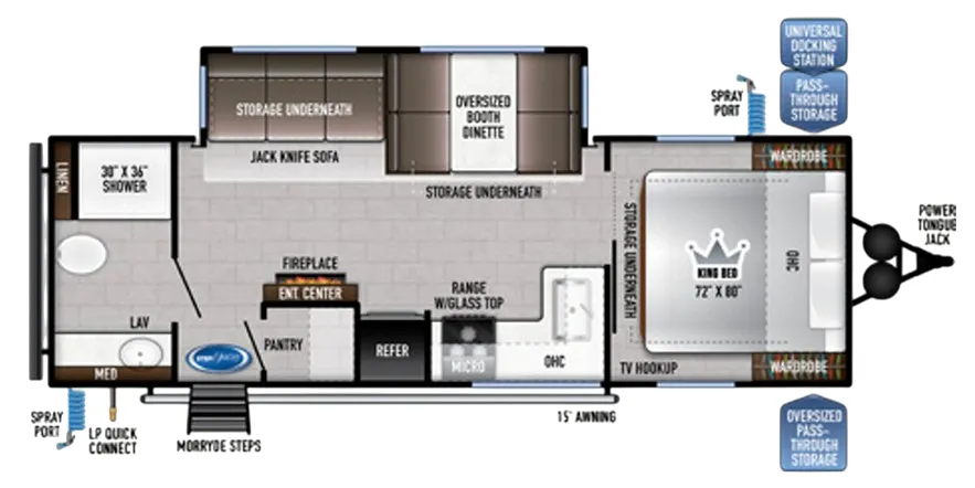 East to West Della Terra 261RB floor plan