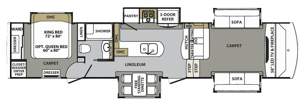 Forest River Cardinal 3825FL floor plan