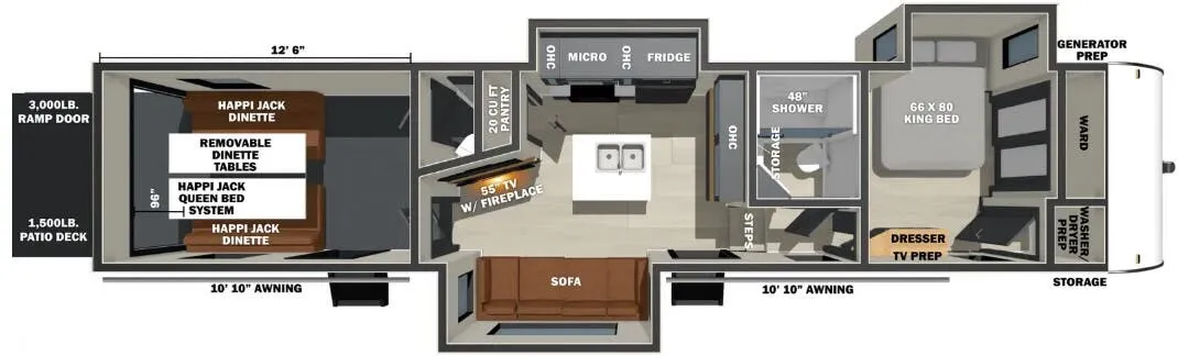 Forest River Sandstorm 3513GX floor plan