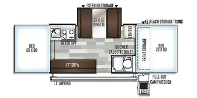 Forest River Rockwood Premier 2516G floor plan