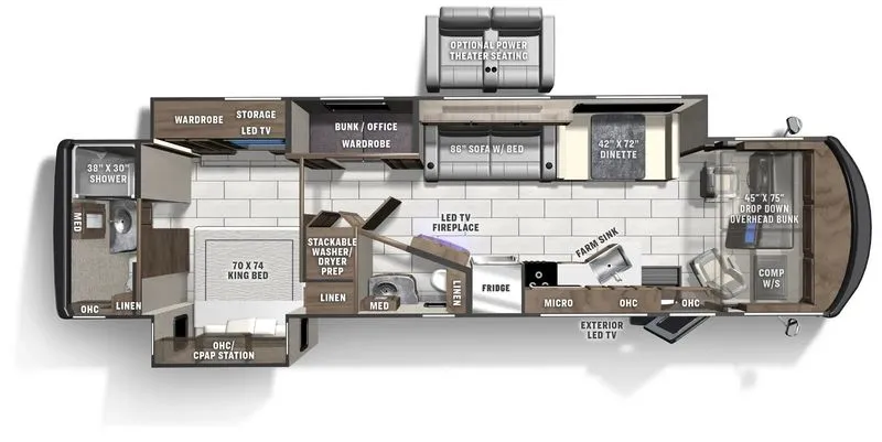 2026 Coachmen Encore 375RB - Floor plan