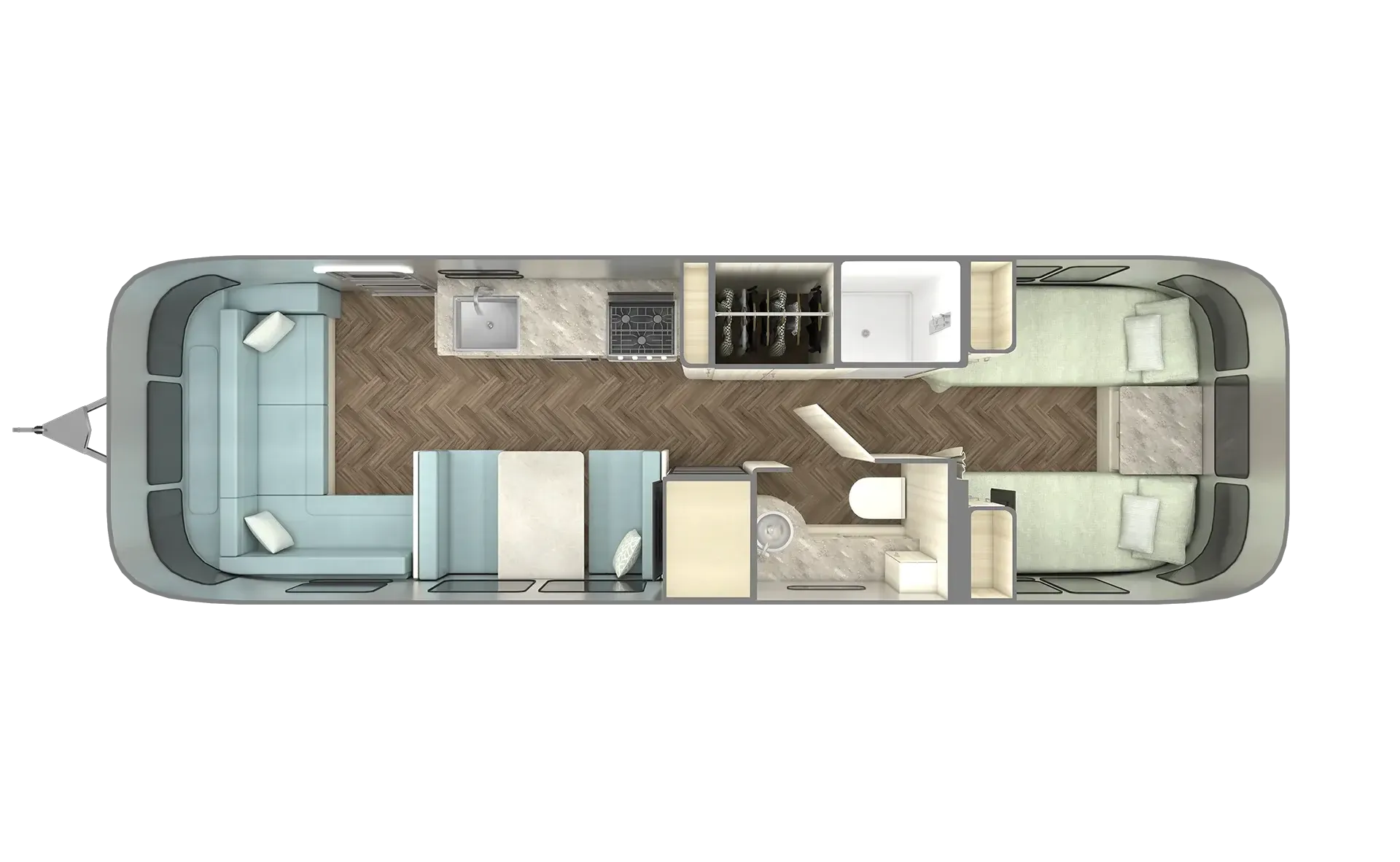 Airstream International 30RB floor plan