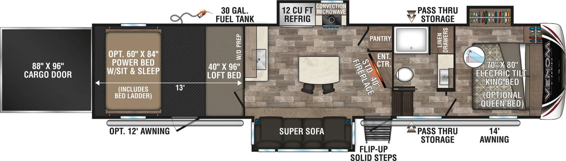 K-Z Venom V-Series V3413TK floor plan