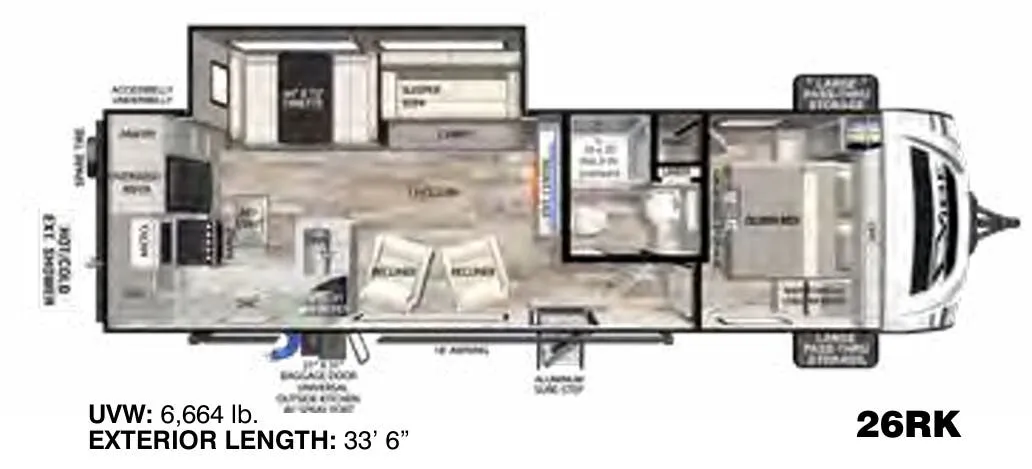 Forest River Vibe 26RK floor plan
