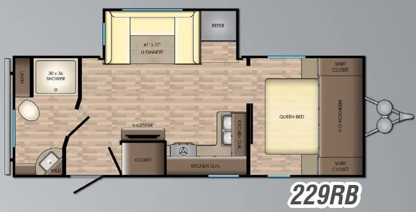 CrossRoads Zinger Lite 229RB floor plan