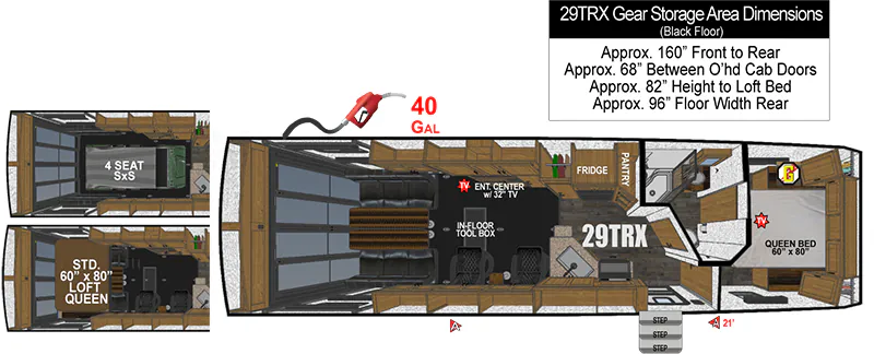 Outdoors RV Trail Series 29TRX floor plan