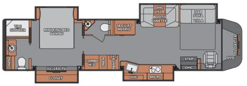 Renegade RV Ikon 34RM floor plan